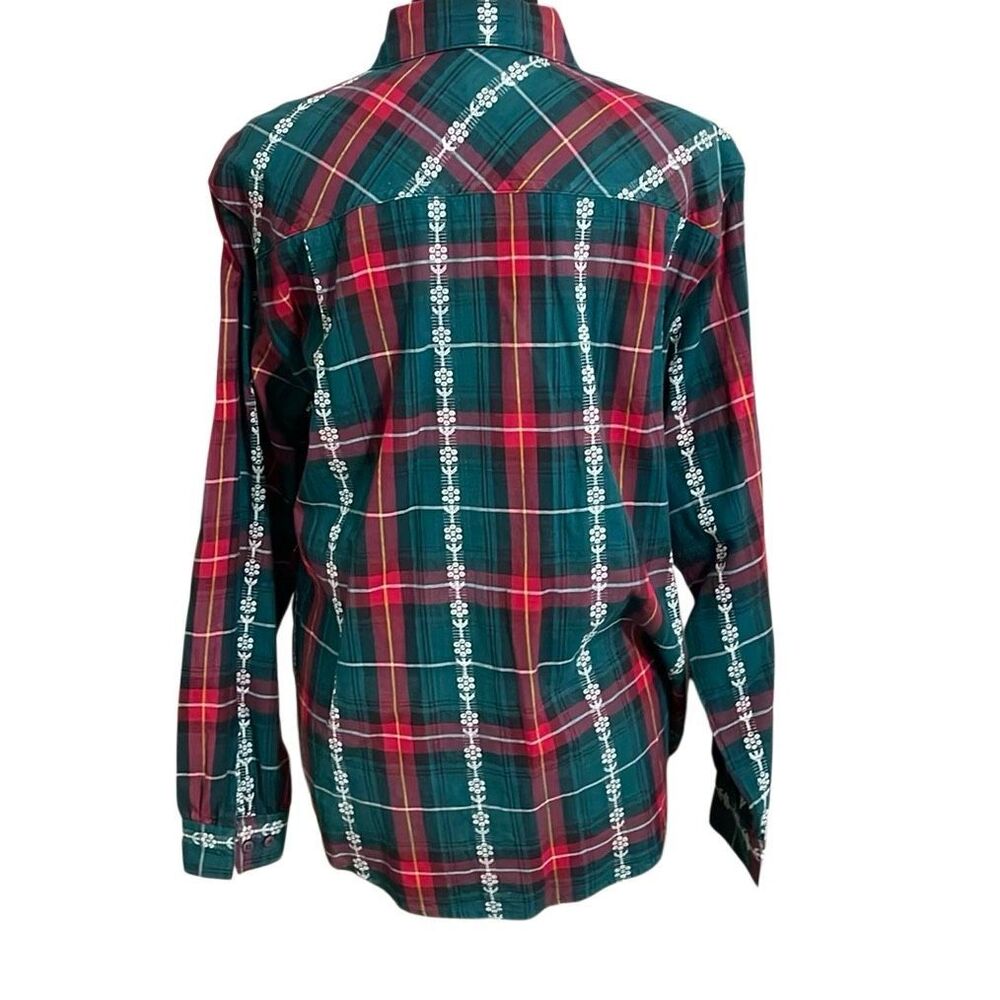 Cabin Creek Vintage Cotton Button Up Plaid Shirt size L - Picture 4 of 12